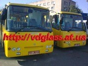 Автостекло триплекс, лобовое стекло для автобусов Богдан