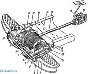 Лебедка барабанного типа с червячным редуктором, ЗИЛ-131