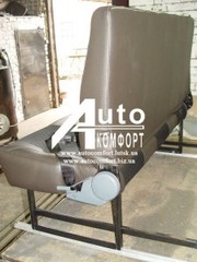 Диван автомобильный цельный (Турция) перетянутый винилом и тканью с